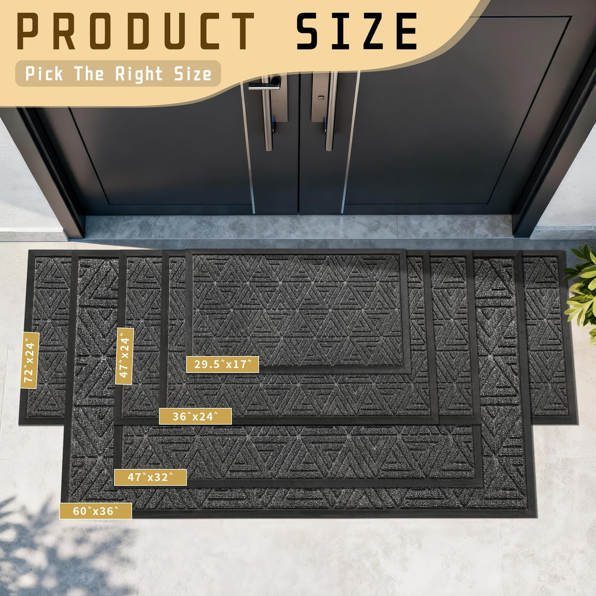Outdoor Mats for Front Door 29.5x17