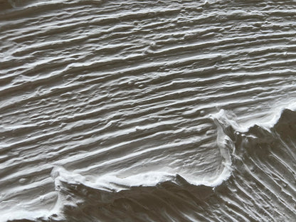 Art A thickly Textured White Abstract Oil Painting Depicting a Beach Wave Landscape. Artwork Suitable for Decorating The Interior Wall as a Decorative Piece 24x48 inches