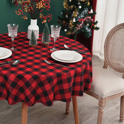 Waterproof Plaid Tablecloth Fabric