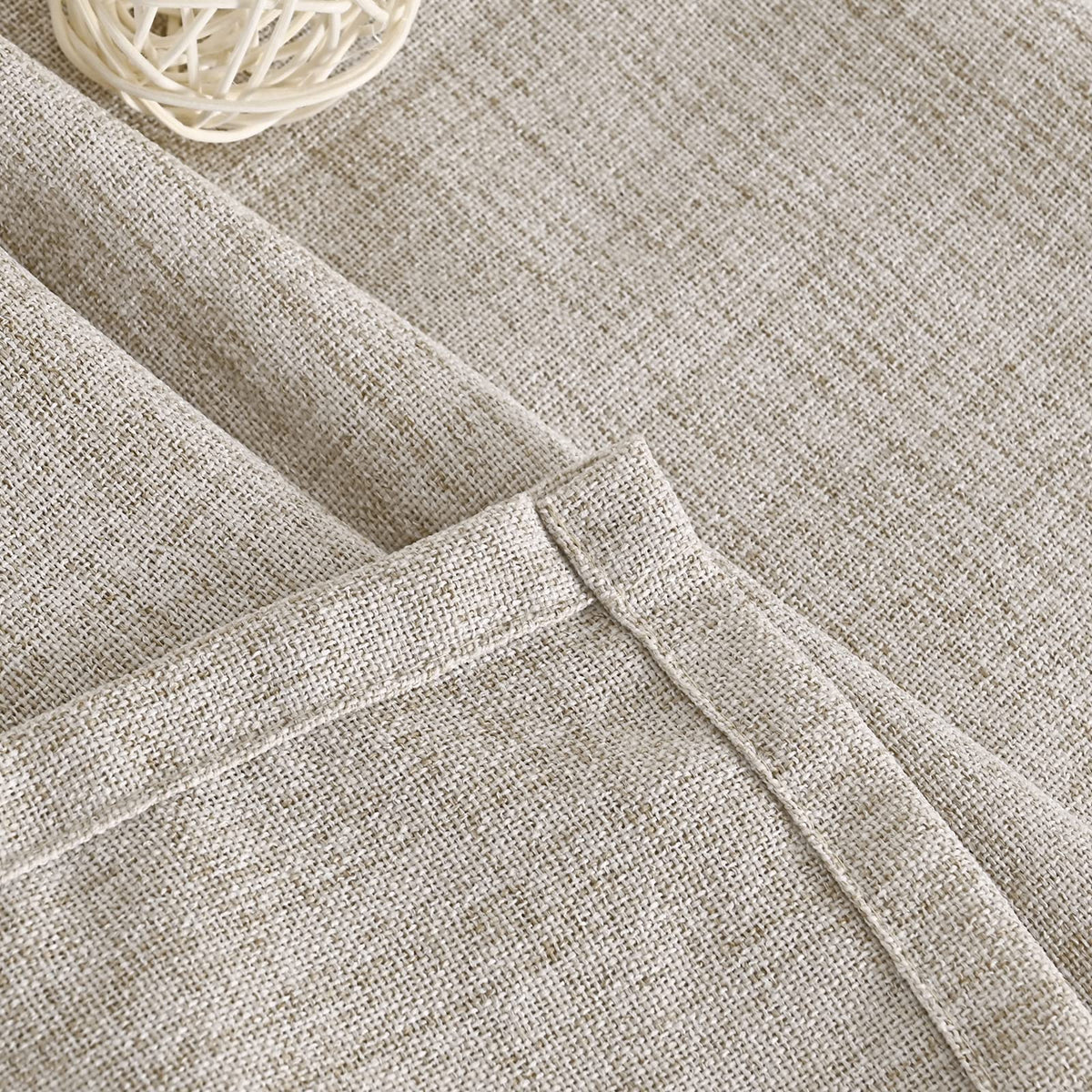 60 Inch Wide Natural Linen Curtains 84 Inch Length 2 Panels (2 Count)
