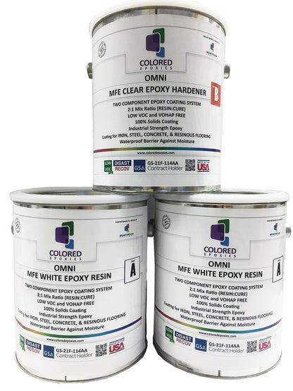 10025 White Epoxy Resin Coating Made with Beautiful and Vibrant Pigments (384 Fl Oz)