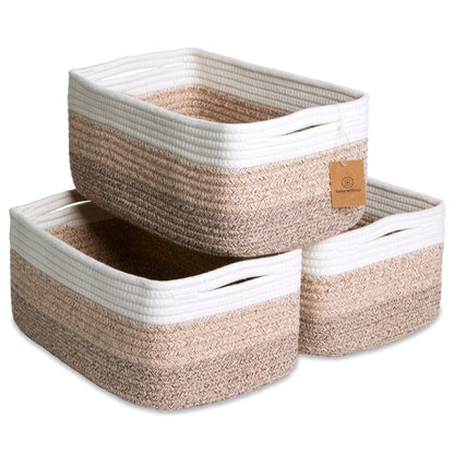 13.5”x8.5”x5.5” Storage Baskets for Shelves 3 Pack (3 Count)