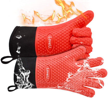 Silicone Oven Mitts Gloves (2 Count)