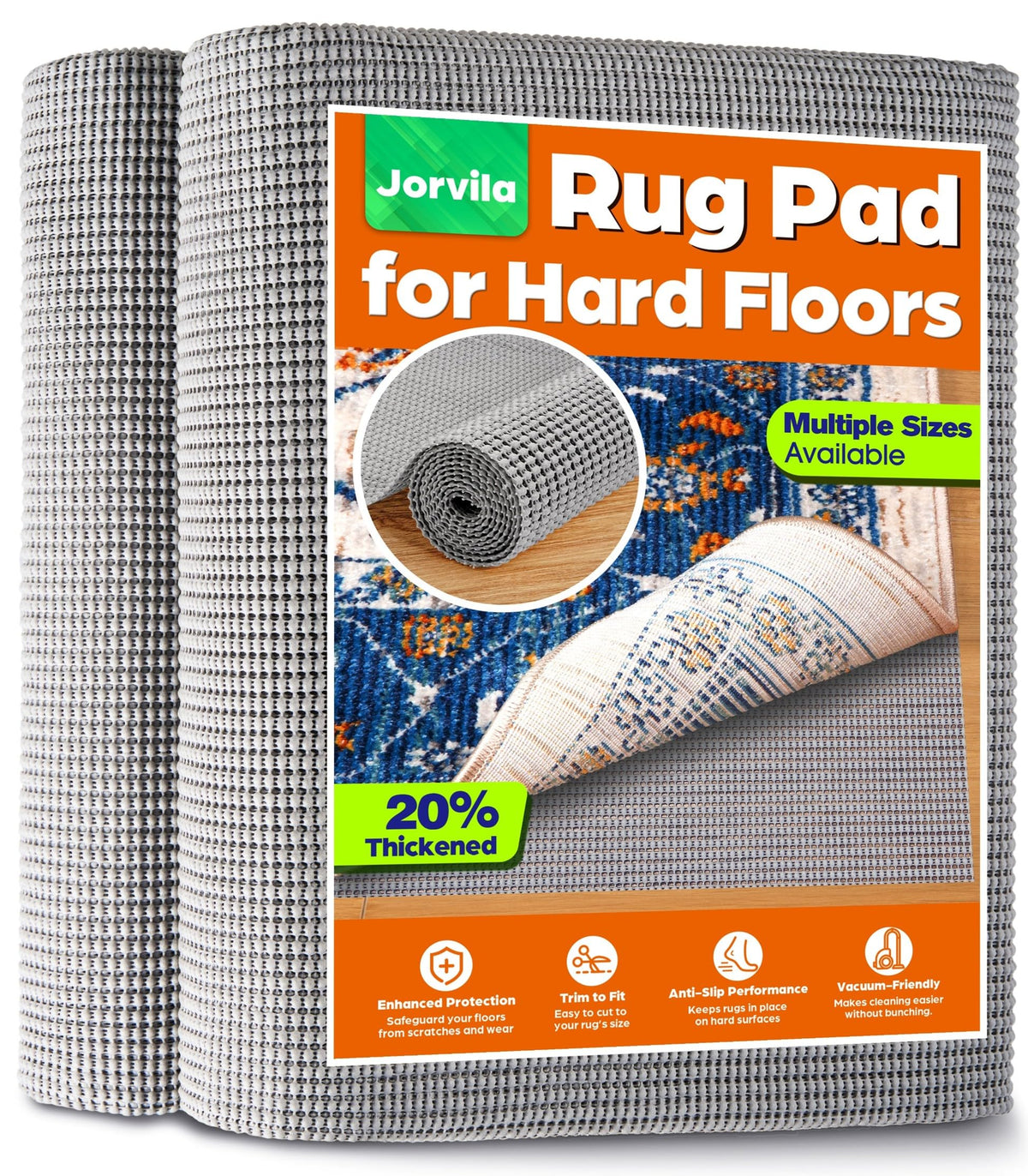 Non Slip Rug Pad Gripper 2x8 Feet (2304 sq inch)