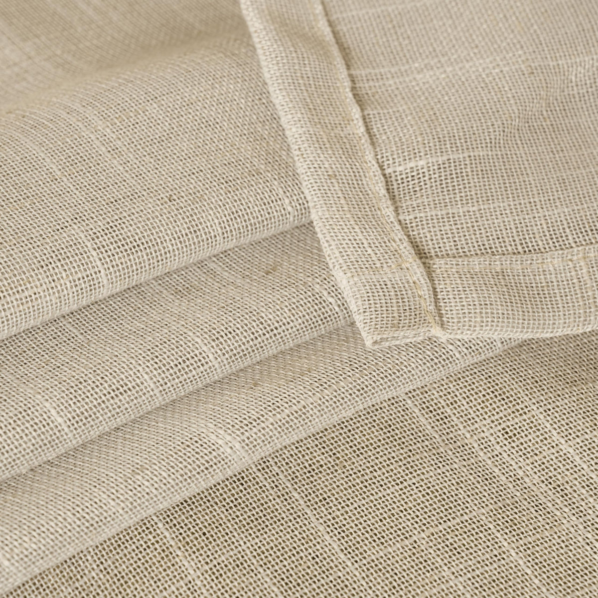 Linen Curtains 36 Inch Length for Kitchen Window Over Sink (2 Count)