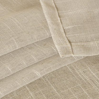 Linen Curtains 36 Inch Length for Kitchen Window Over Sink (2 Count)