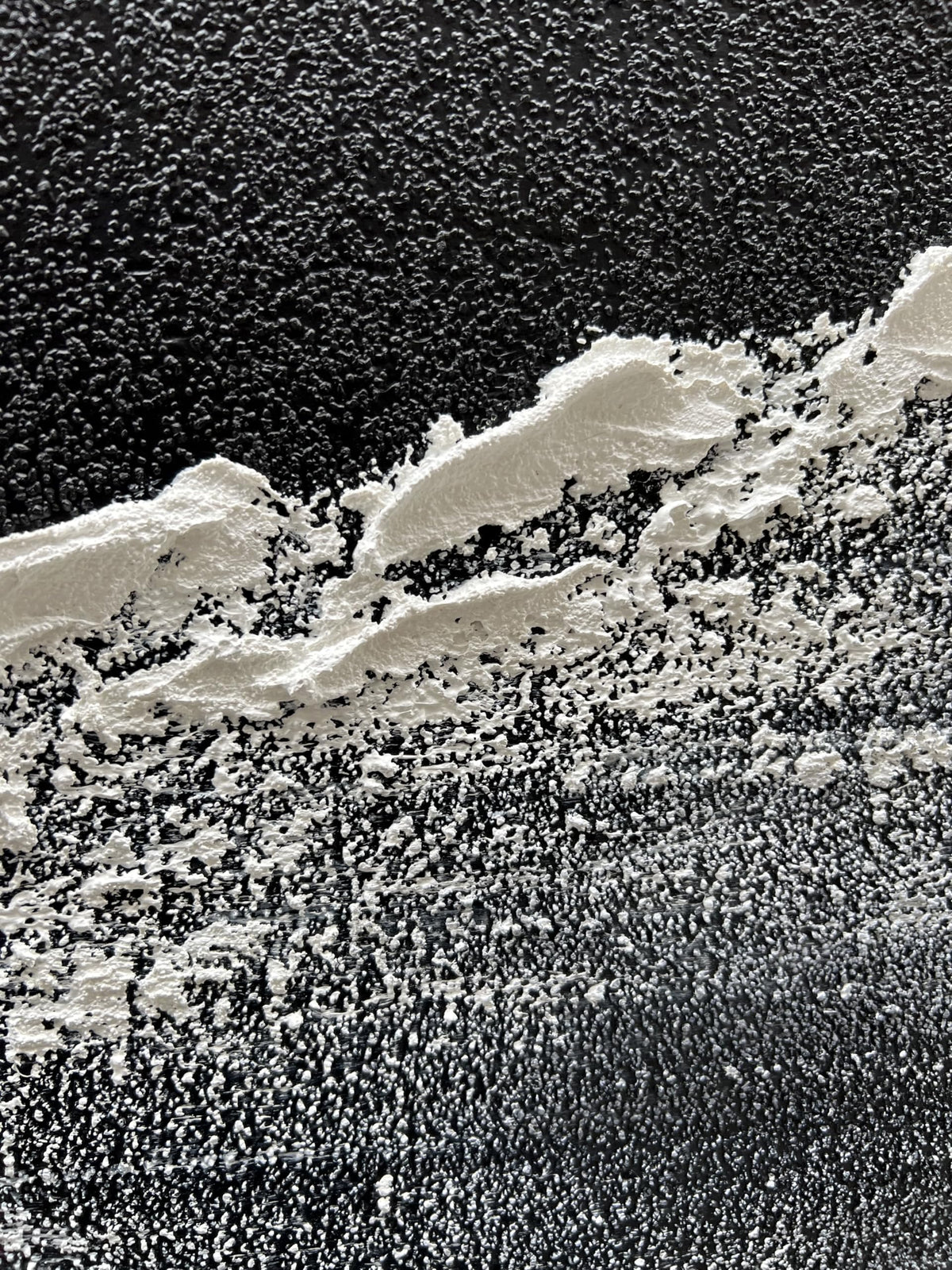 Art Hand Painted 3D Ocean Landscape Oil Painting Black and White Abstract Canvas Art Mural Family Wall Decoration Art 45x30 inches