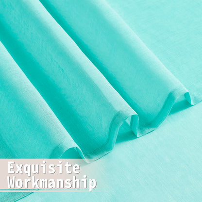 Sheer Door Curtains Closet Linen Textured Curtains Sheer Doorway Light Filtering Voile French Doors Rod Pocket Curtain Patio Glass Door