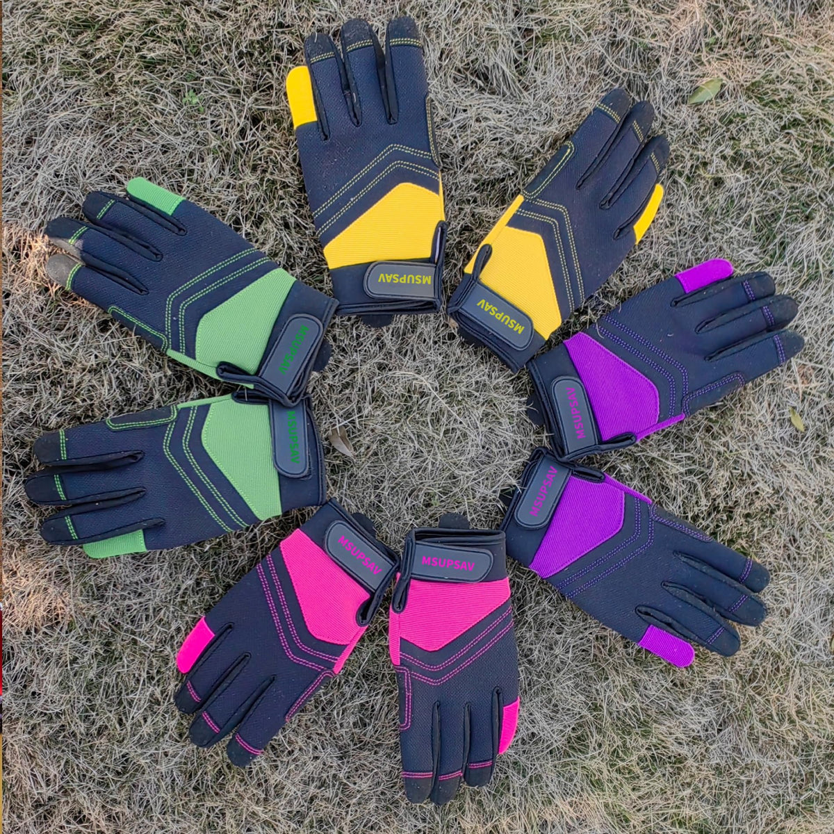 2 Pairs Touchscreen Mechanic Work Gloves Women
