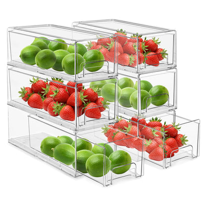 Small Wide Clear Storage Drawers (4 Count)