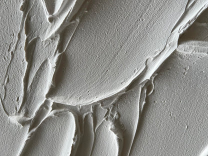 Hand Painted Thick Texture White Minimalist Oil Painting 24x48 Inches Contemporary Abstract Art Oil Painting