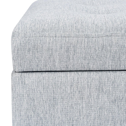 18 inch Linen Storage Ottoman for Living Room & Bedroom