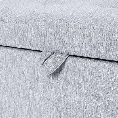 18 inch Linen Storage Ottoman for Living Room & Bedroom