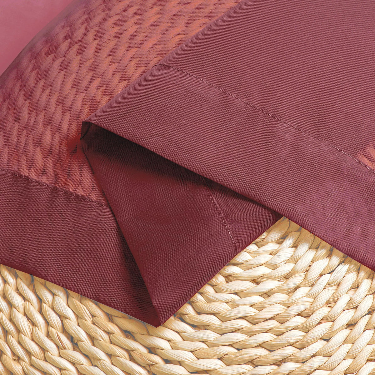 Burgundy Sheer Valances for Windows (2 Count)